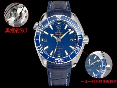 Omega Replica Planet Ocean Bezel 600M for Diving 43.5MM Stainless Steel Blue Watch